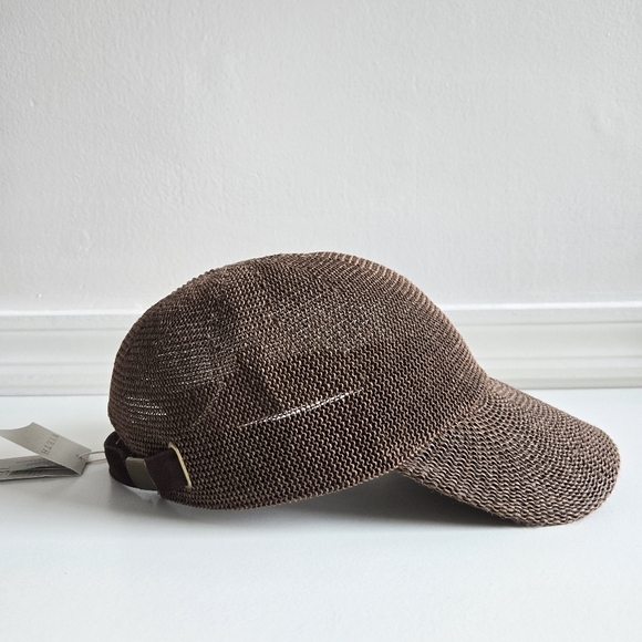 New Wyeth Paula Mesh Breathable Adjustable Packable UPF 50+ Chocolate Hat O/S